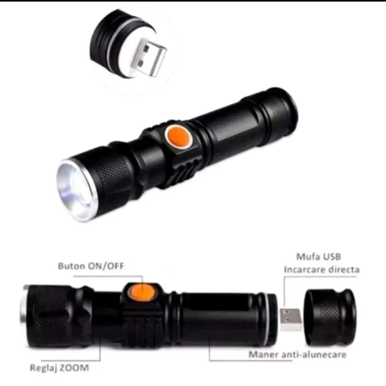 Mini Lanterna recarregável USB bommax bm-a032