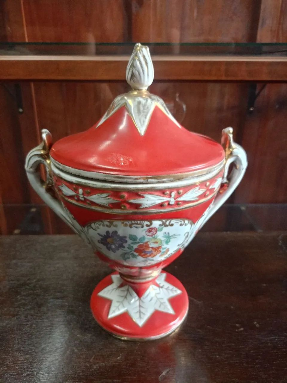 Vaso Antigo Decorativo com Tampa