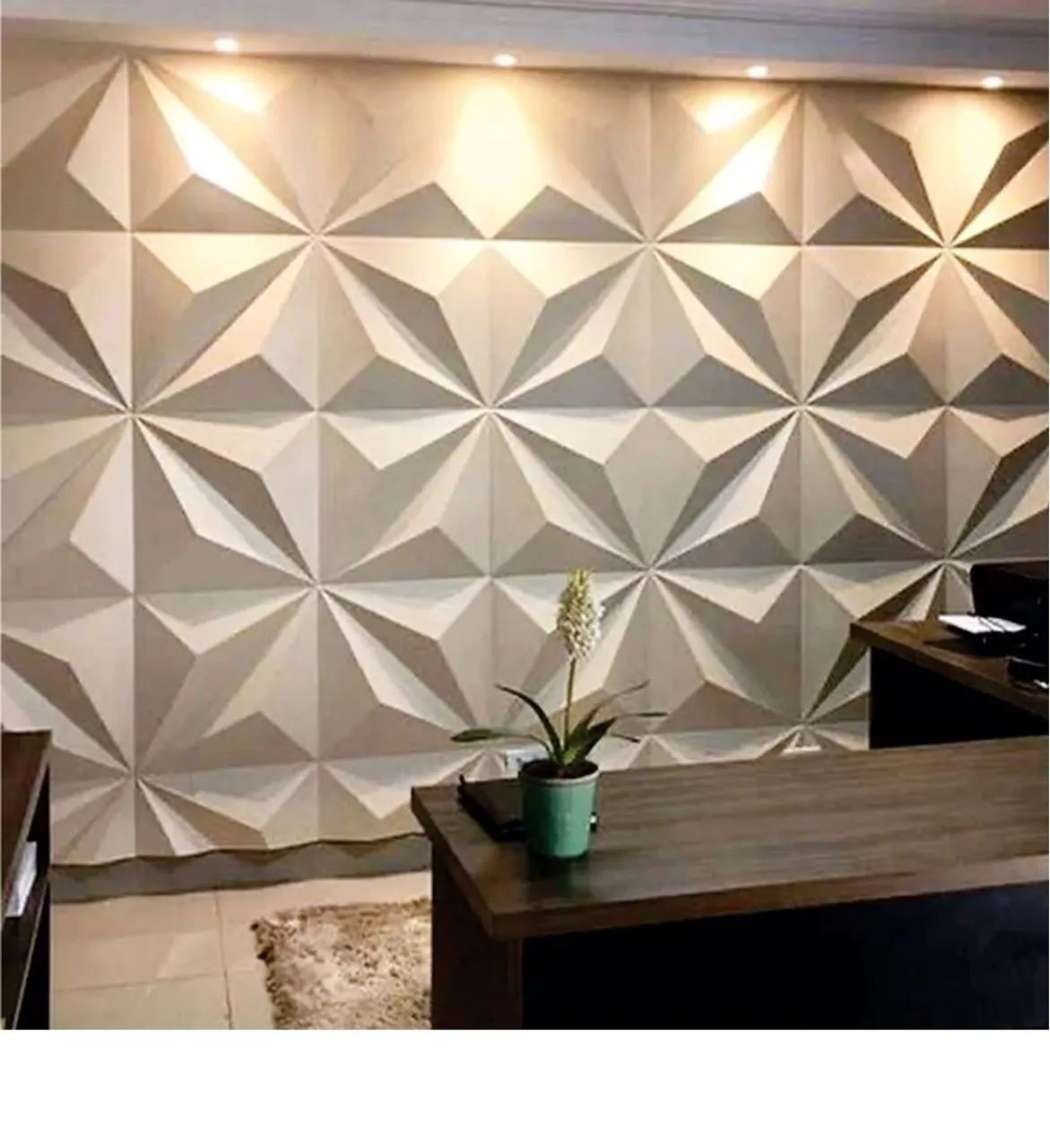 Placa de gesso 3d para decoração de ambientes 