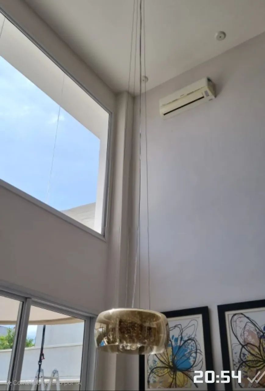 Lustre Moderno Dourado Led Cristal 