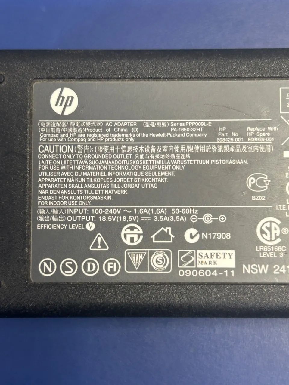 Carregador para notebook HP - 18,5V 3.5A - Foto 2
