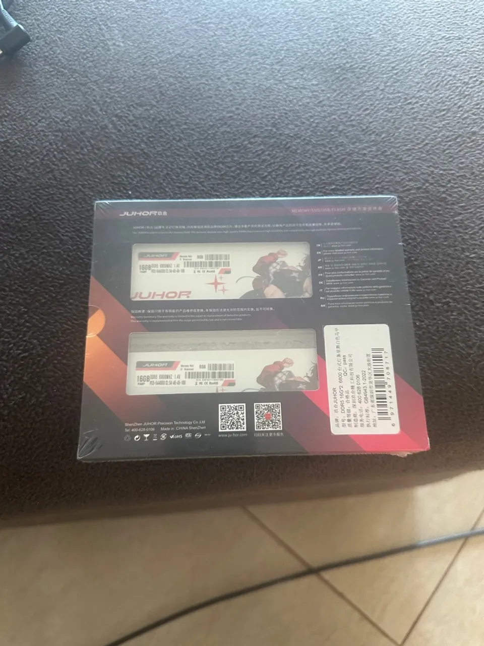 Memória RAM DDR5 16x2GB 6800MHz JUHOR