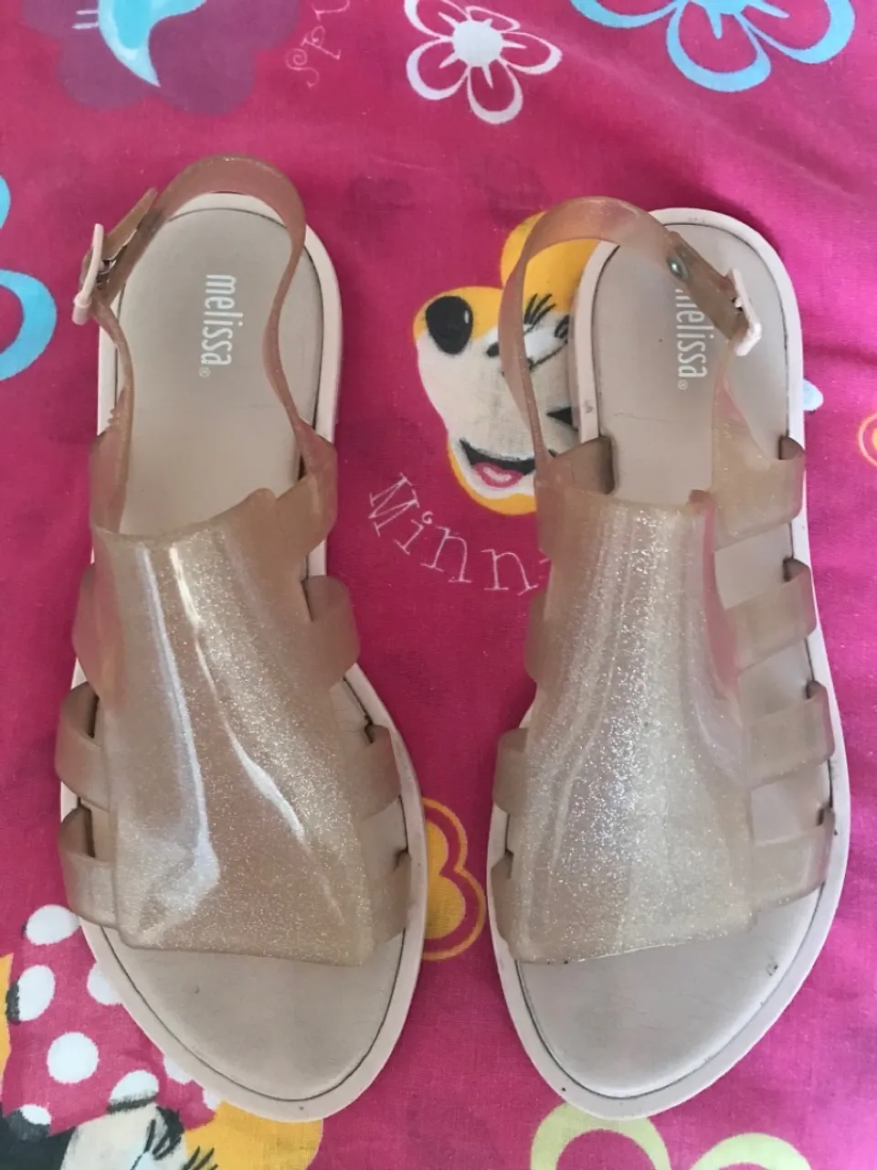 Sandália Melissa Glitter Bege