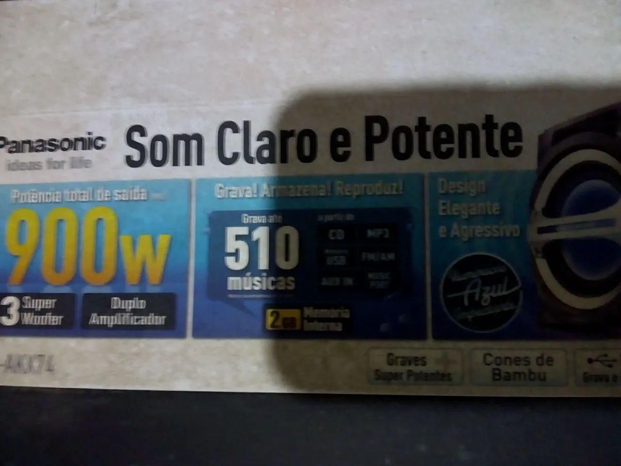 Caixa de Som Panasonic com Super Woofer - Foto 4