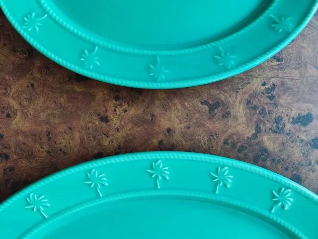 conjunto de duas travessas Palm Beach. estilo Porto Brasil / cerâmica feldspática  - Foto 5