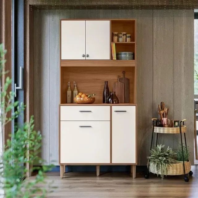 Armário de cozinha magazin ipe off 4 portas 1 gaveta 