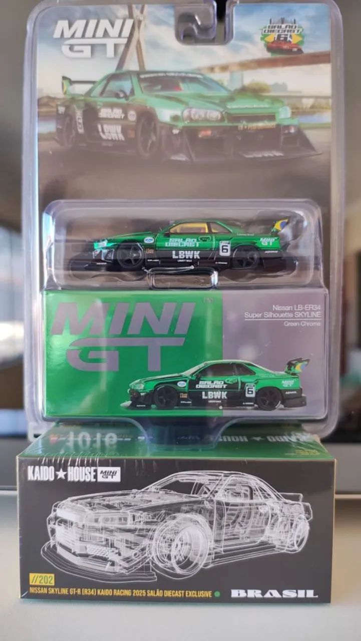Miniatura Nissan Skyline GT-R (R34) Kaido Racing - Kit Salão