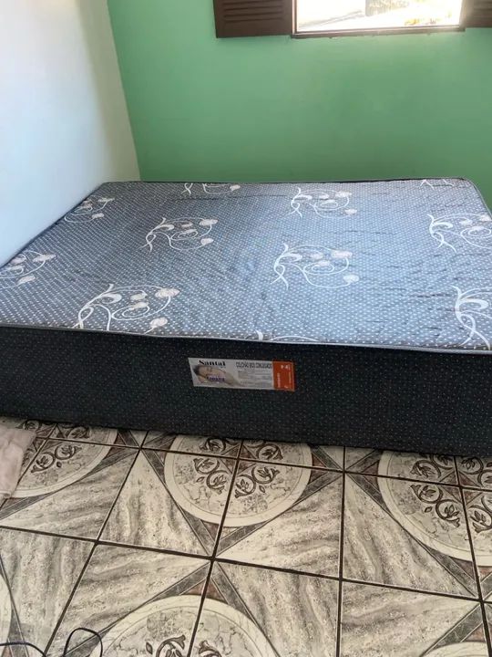 Cama Box de Casal - INTEIRA COM ESPUMA 