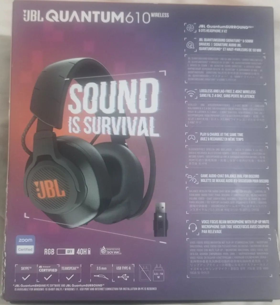 Vendo fone JBL Quantum 610 wireless  - Foto 2