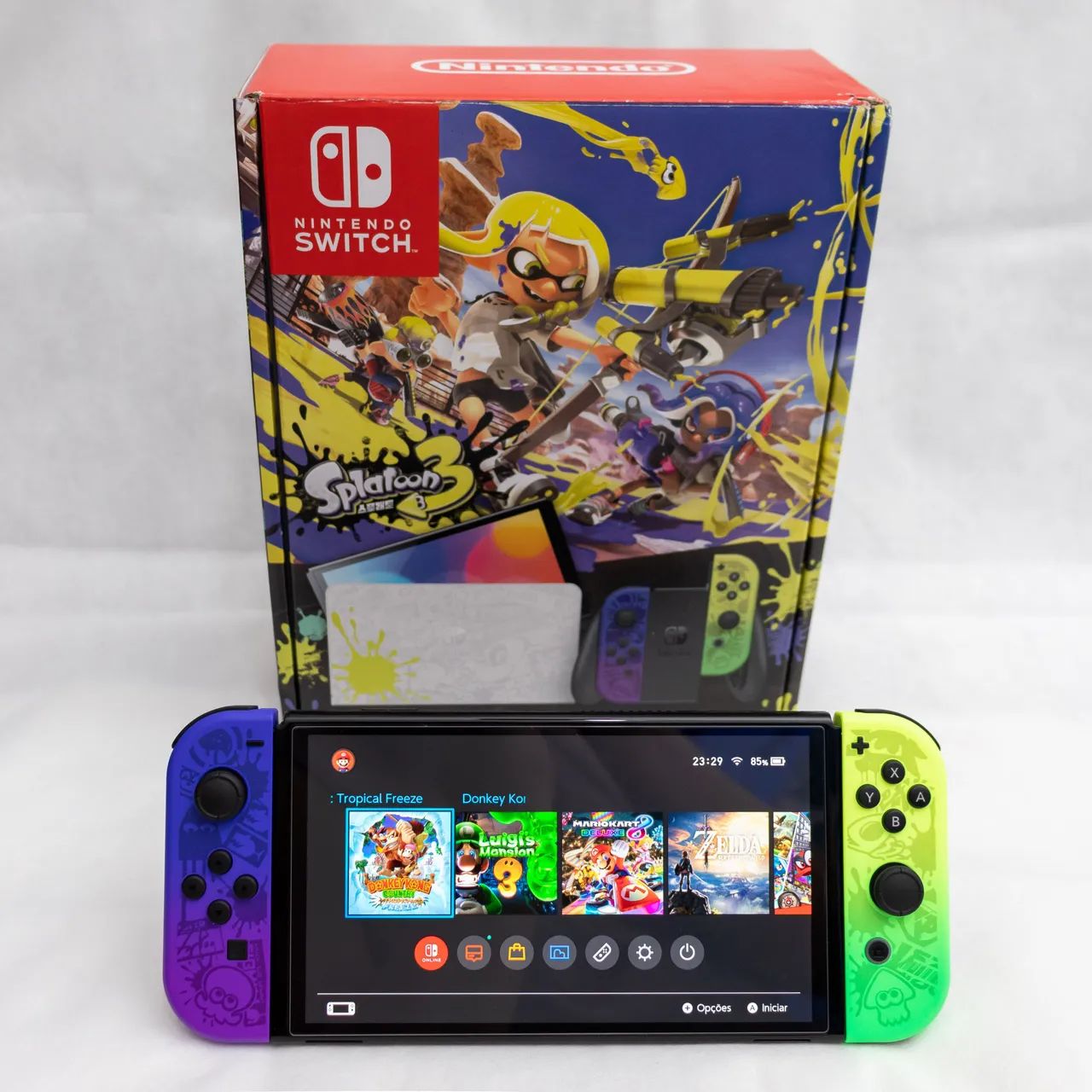 Nintendo Switch OLED Versão Splatoon 3 Desbloqueado - Foto 2