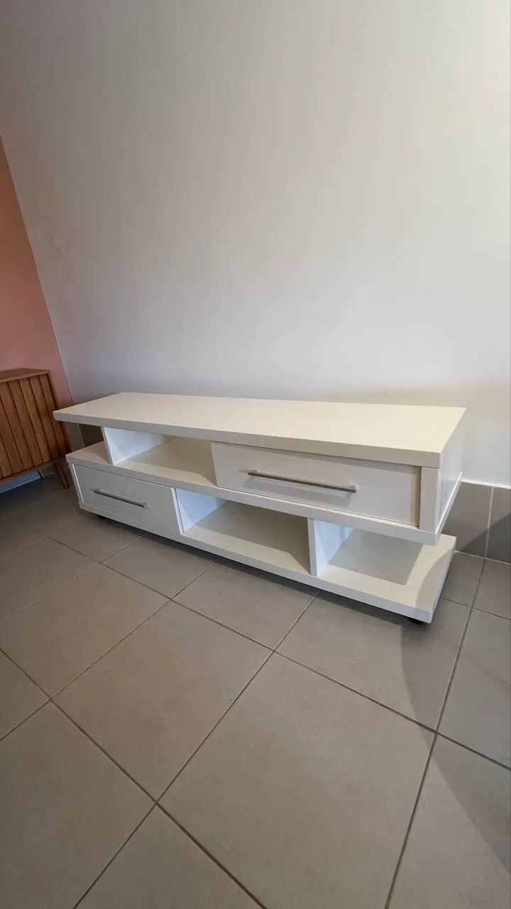 Rack 1,80 branco em bom estado  - Foto 4