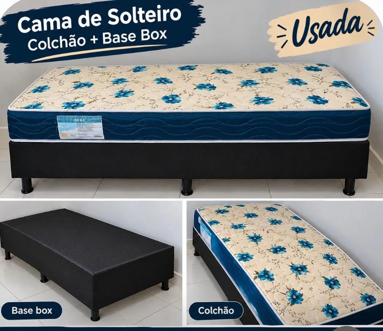 Cama box solteirão 