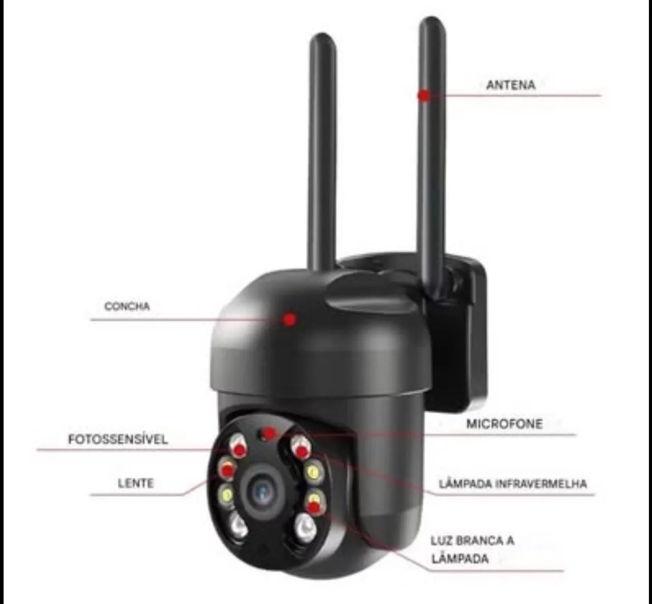 Câmera de Segurança Wi-Fi Externa 1080p - 360° - Foto 3
