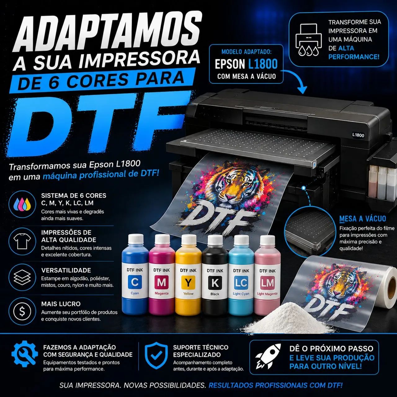 IMPRESSORA ADAPTADA DTF