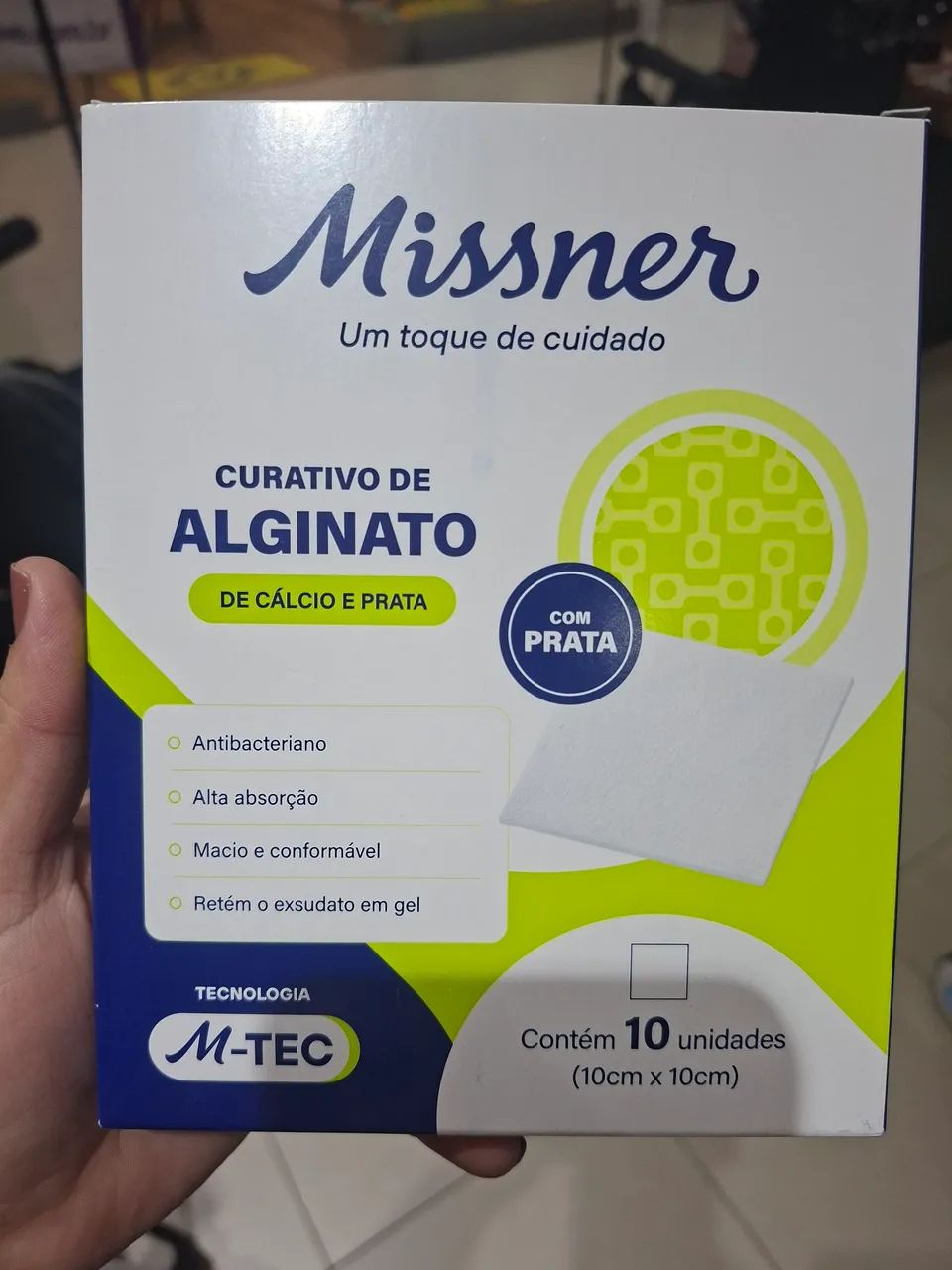 CURATIVO DE ALGINATO DE CÁLCIO COM PRATA