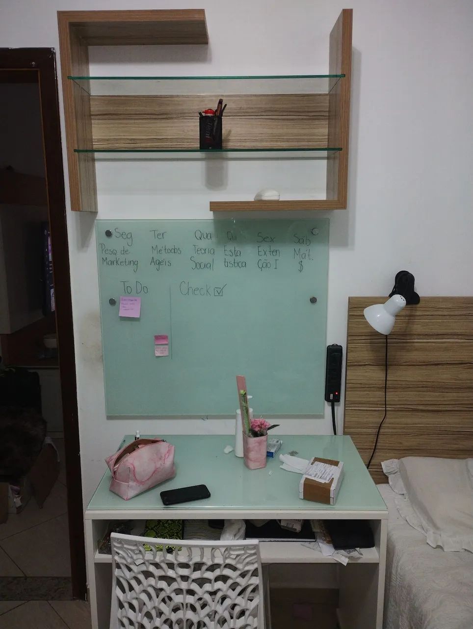 Mesa estante home office 