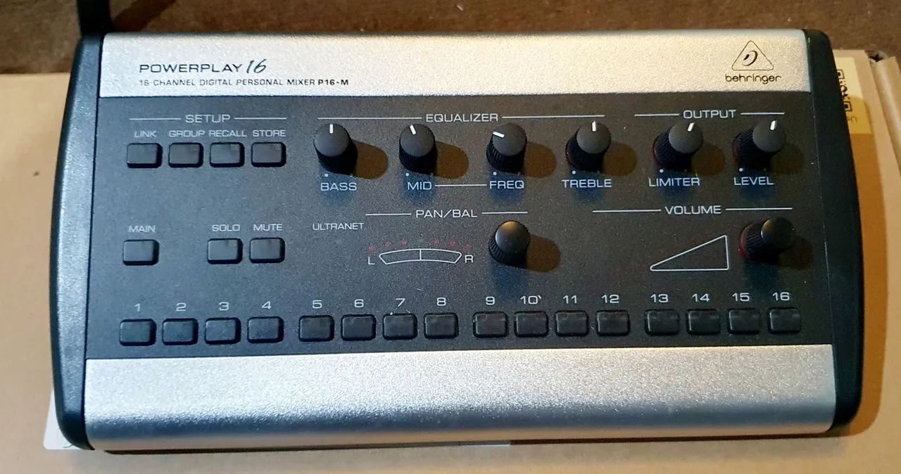 Behringer Powerplay P16-M Mixer Pessoal 16 Canais Novo Sem Uso
