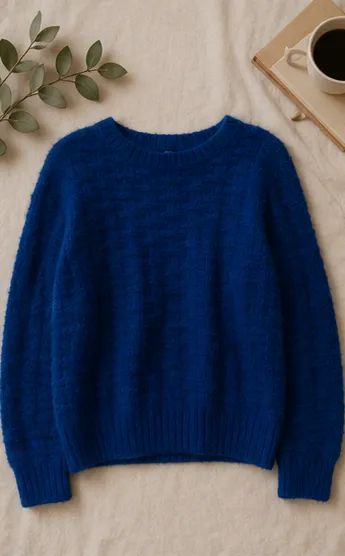 Blusa de Tricot Azul Royal