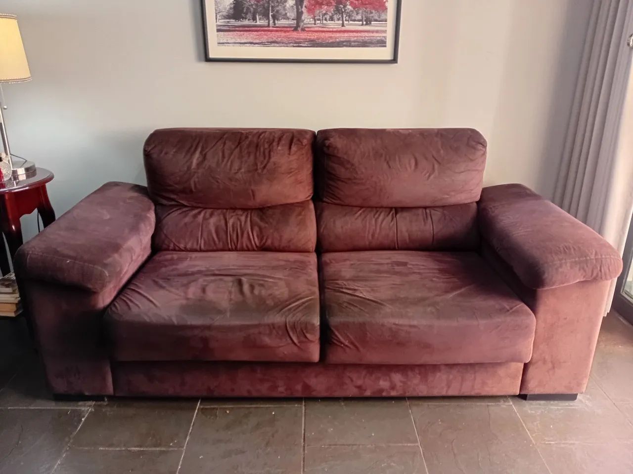 Vendo sofa suede 