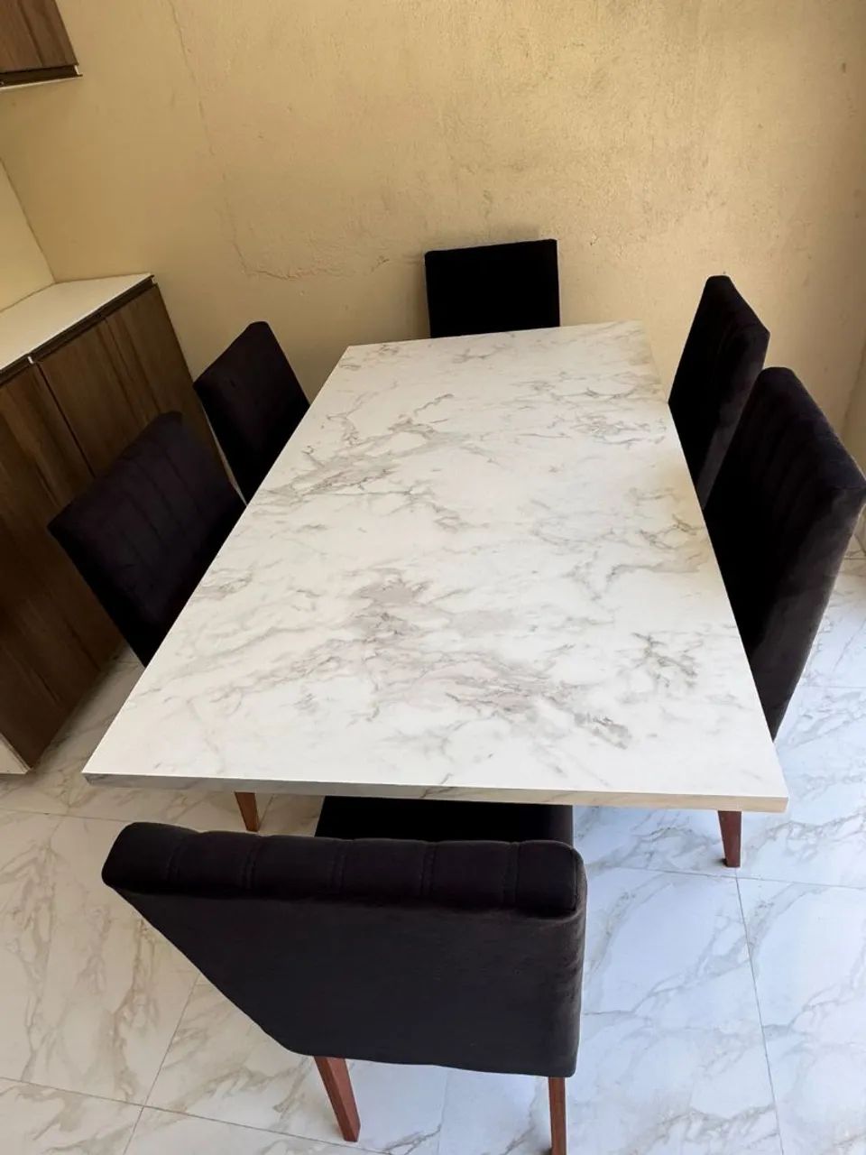 Promoção - mesa de MDF com 6 lugares 