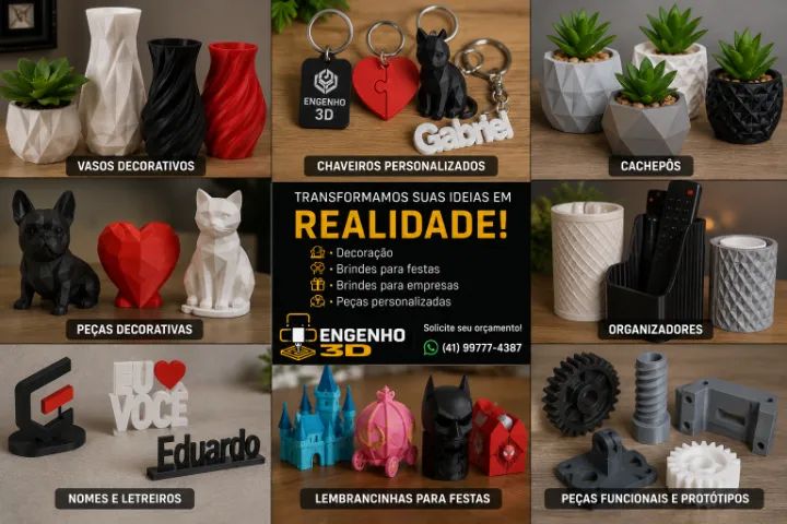 Impressão 3D Personalizada | Decoração, Brindes e Projetos Exclusivos - Foto 2