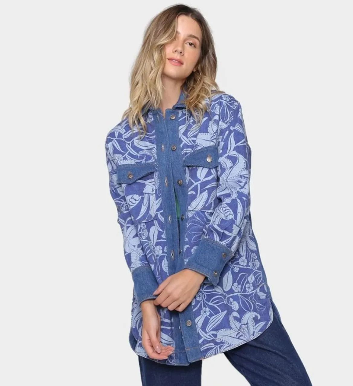 Jaqueta jeans oversized FARM - Foto 3