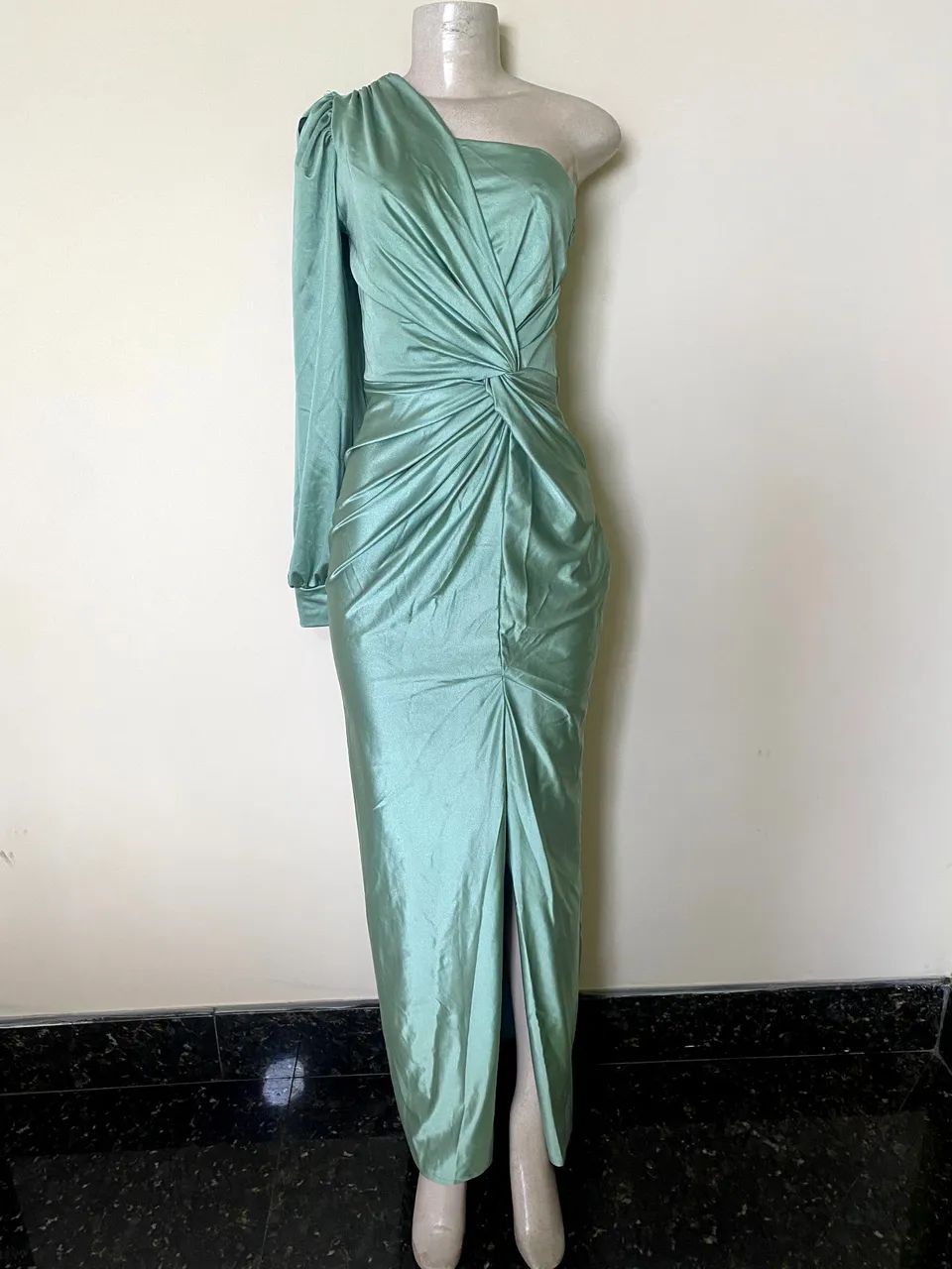 Vestido de Festa verde menta 