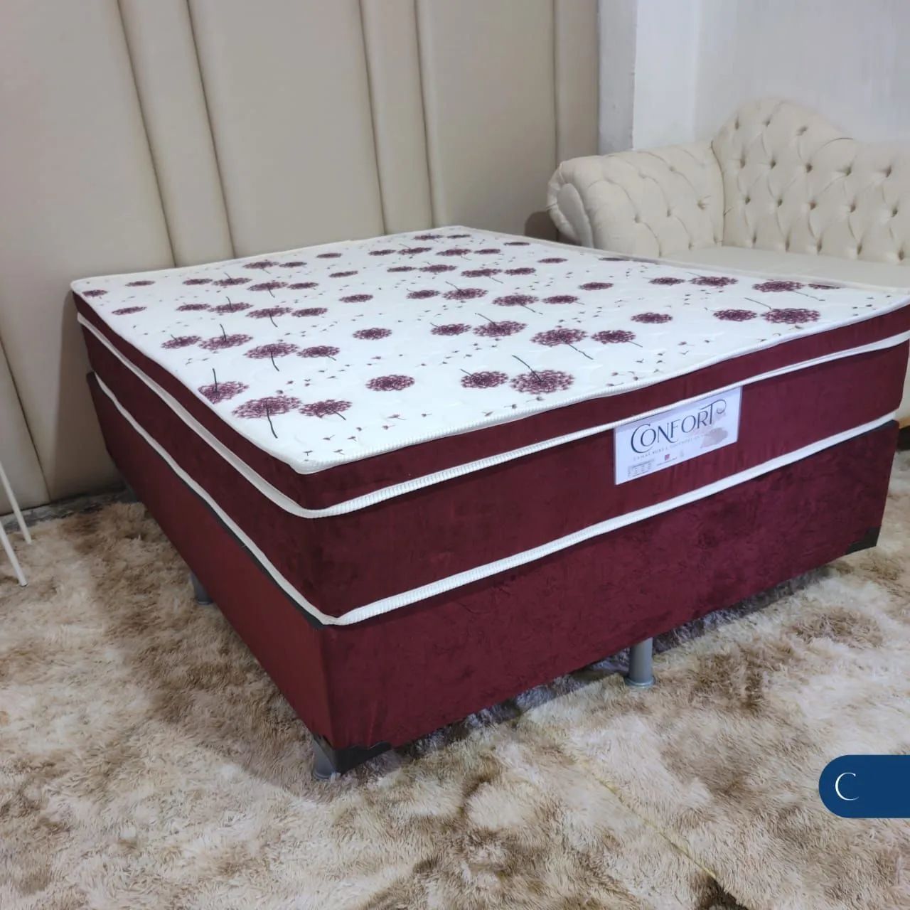 Cama box molas ensacadas com cabeceira de brinde  - Foto 2
