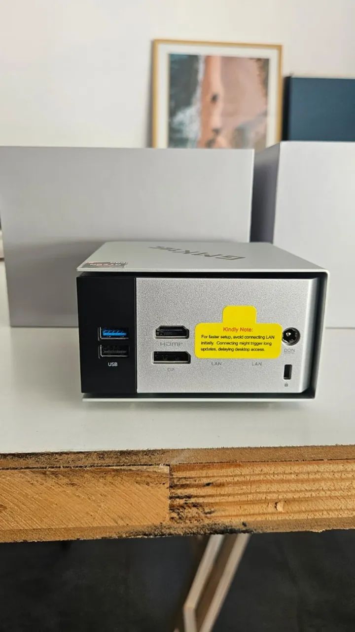 MINI PC GMKtec NucBox M8 NOVO, ABERTO E TESTADO UMA ÚNICA VEZ