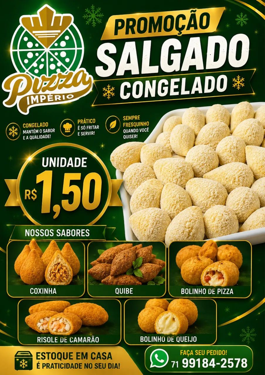 Salgados congelados 