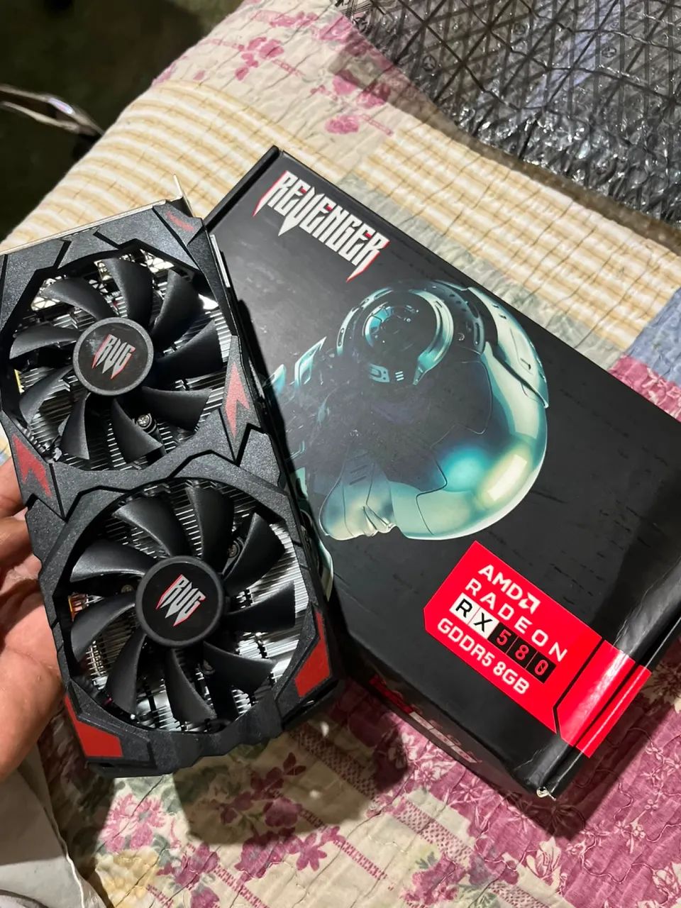 Placa de vídeo RX580 de 8GB nunca usada nova nova  - Foto 2