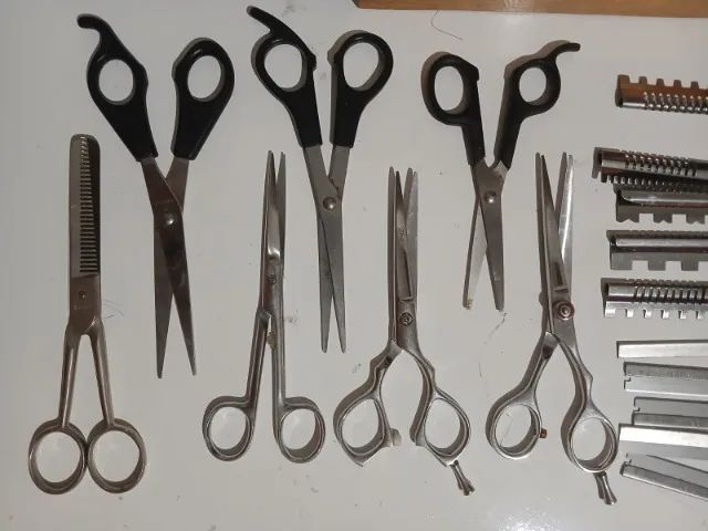 Tesouras Cabelereiro Kit usadas - Foto 2