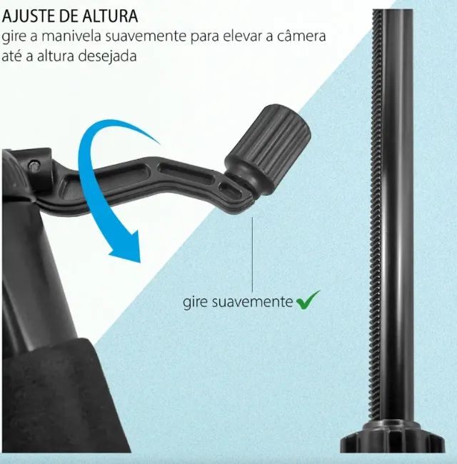 Tripé Tomate 160 cm + suporte celular e bolsa  - Foto 2