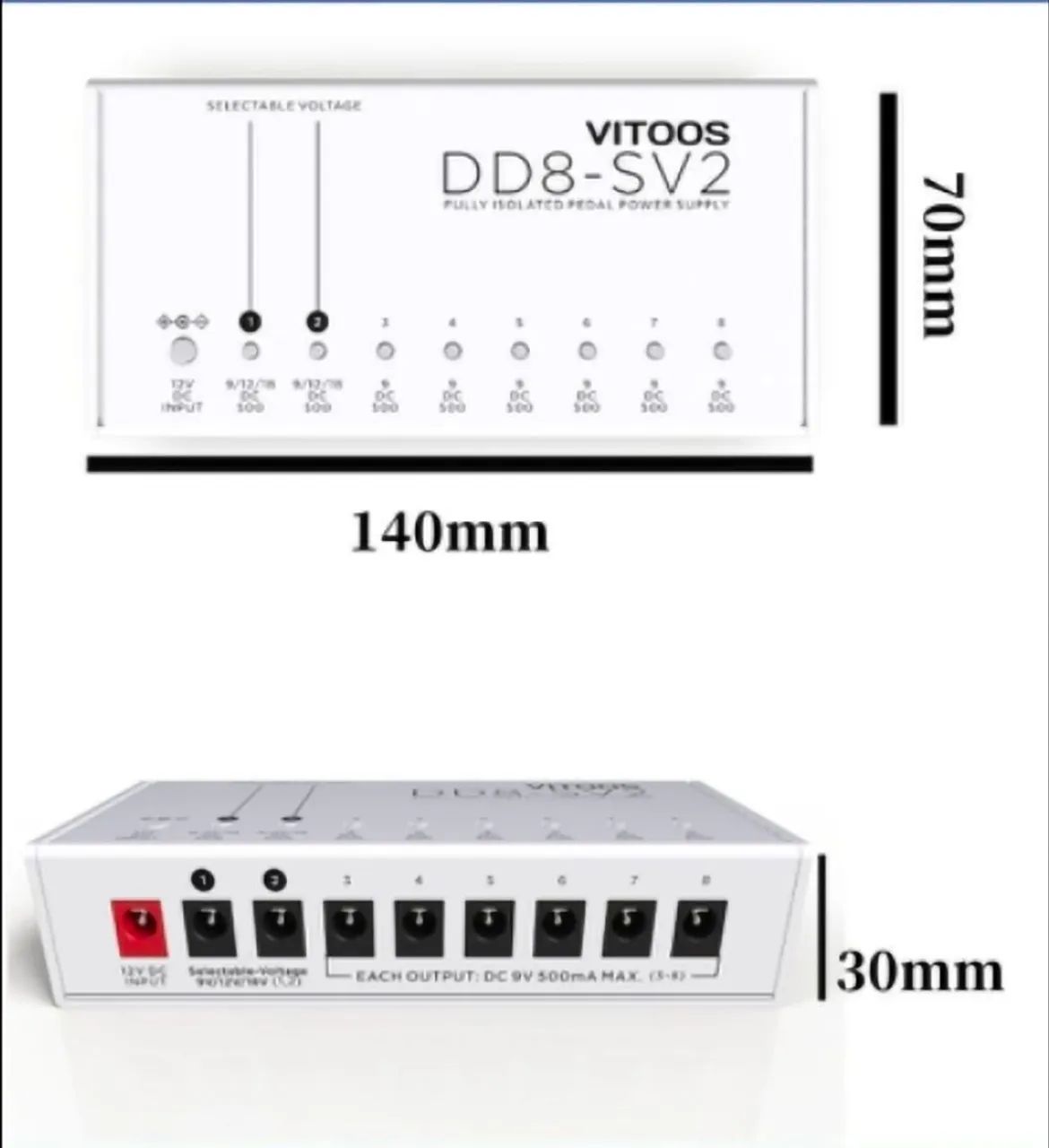 Fonte p/ Pedais  Vitoos DD8-SV2 totalmente Isolada ! - Foto 5