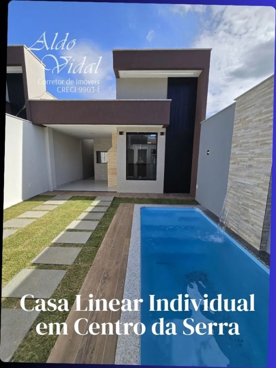  Casa linear Nova com 3 quartos e Suíte Piscina e Churrasqueira no Centro da Serra  - Foto 2