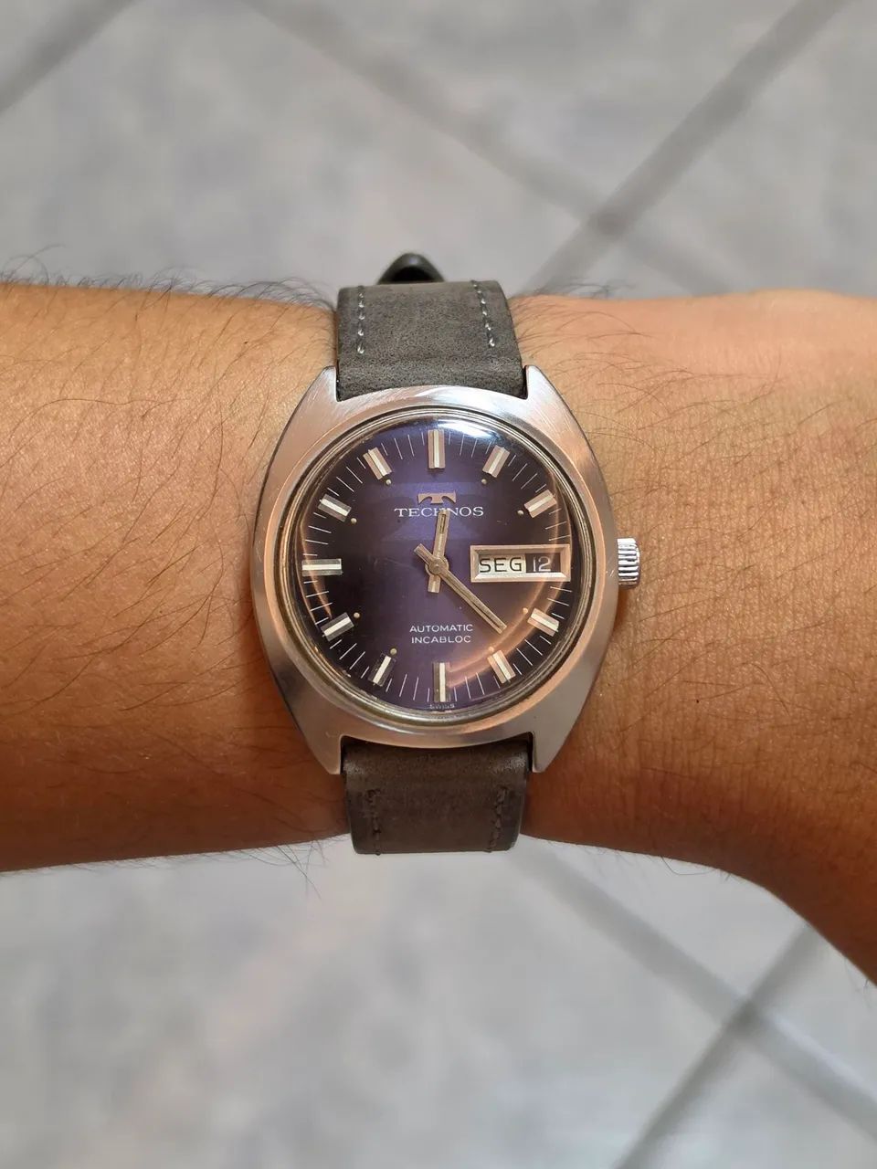 Relógio Technos Suíço Automático Incabloc Vintage - Foto 3