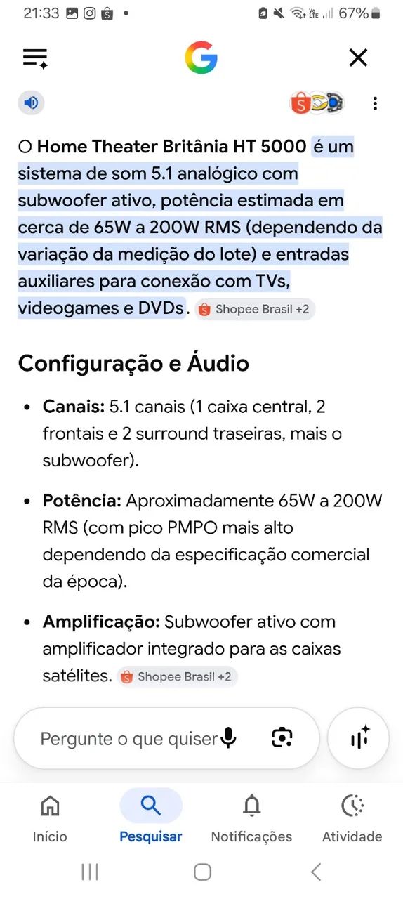 Home theater Britania HT5000 - Foto 2