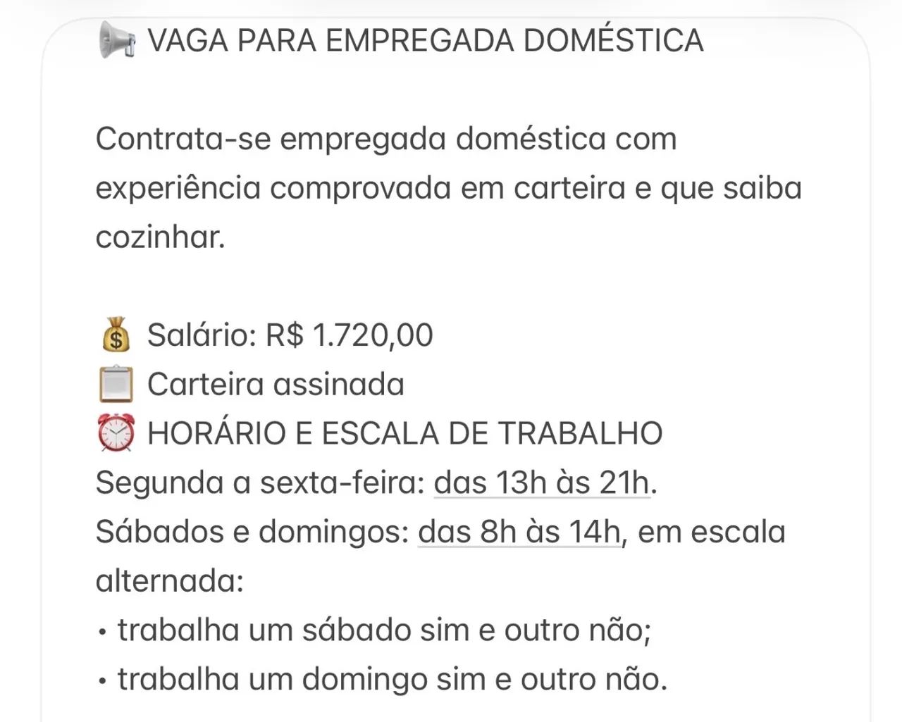 Empregada doméstica - escritoriojuridico511@gmail.com ? Ou pelo WhatsApp: * - Foto 2