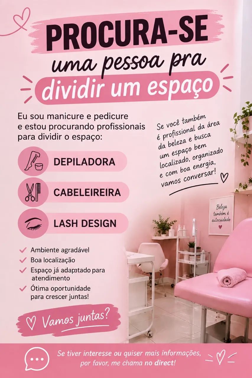 Procuro profissional da beleza 