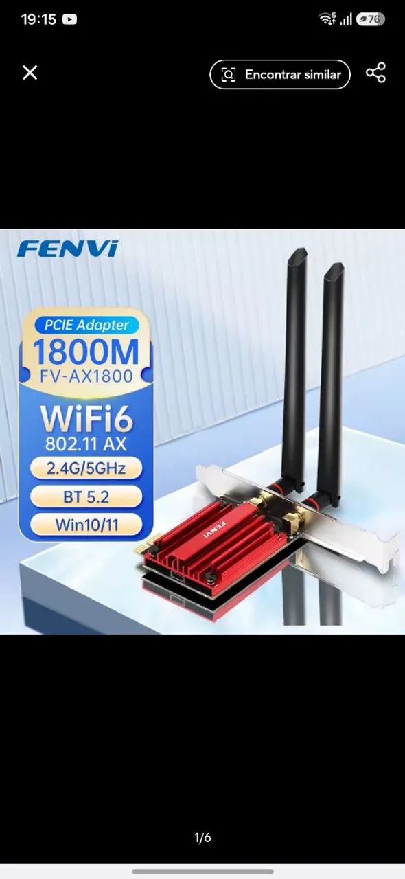 Placa Wifi 6 e Bluetooth 5.4 - Foto 3