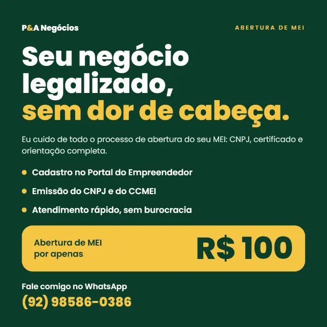 ABERTURA DE MEI SEM COMPLICAÇÃO 