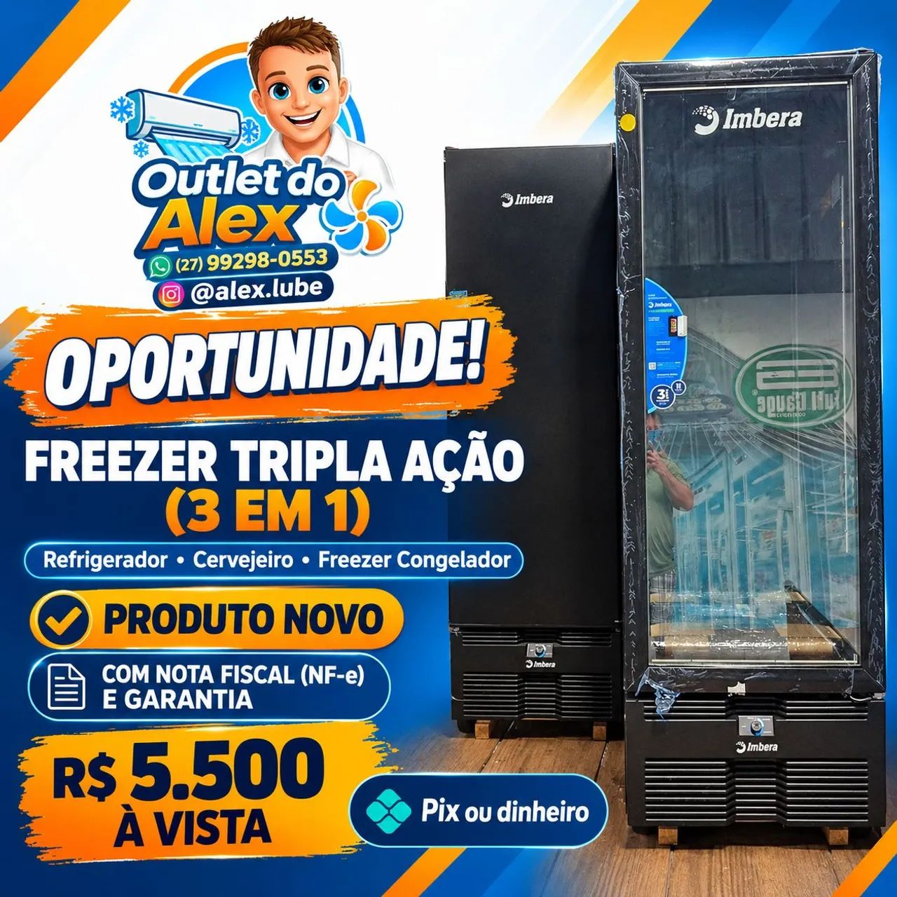 ※francページ Freezer Tripla ação ( 3 em 1) - Novo - Geladeiras e Freezers