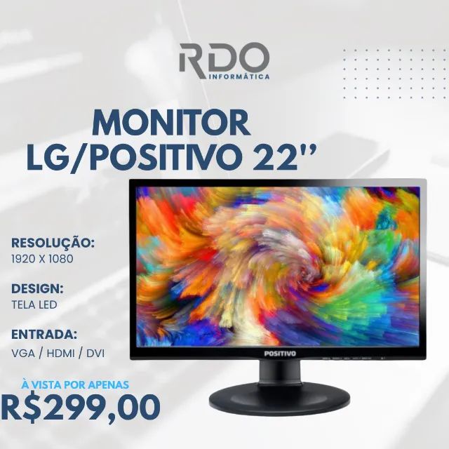 MONITOR LG/POSITIVO 22"