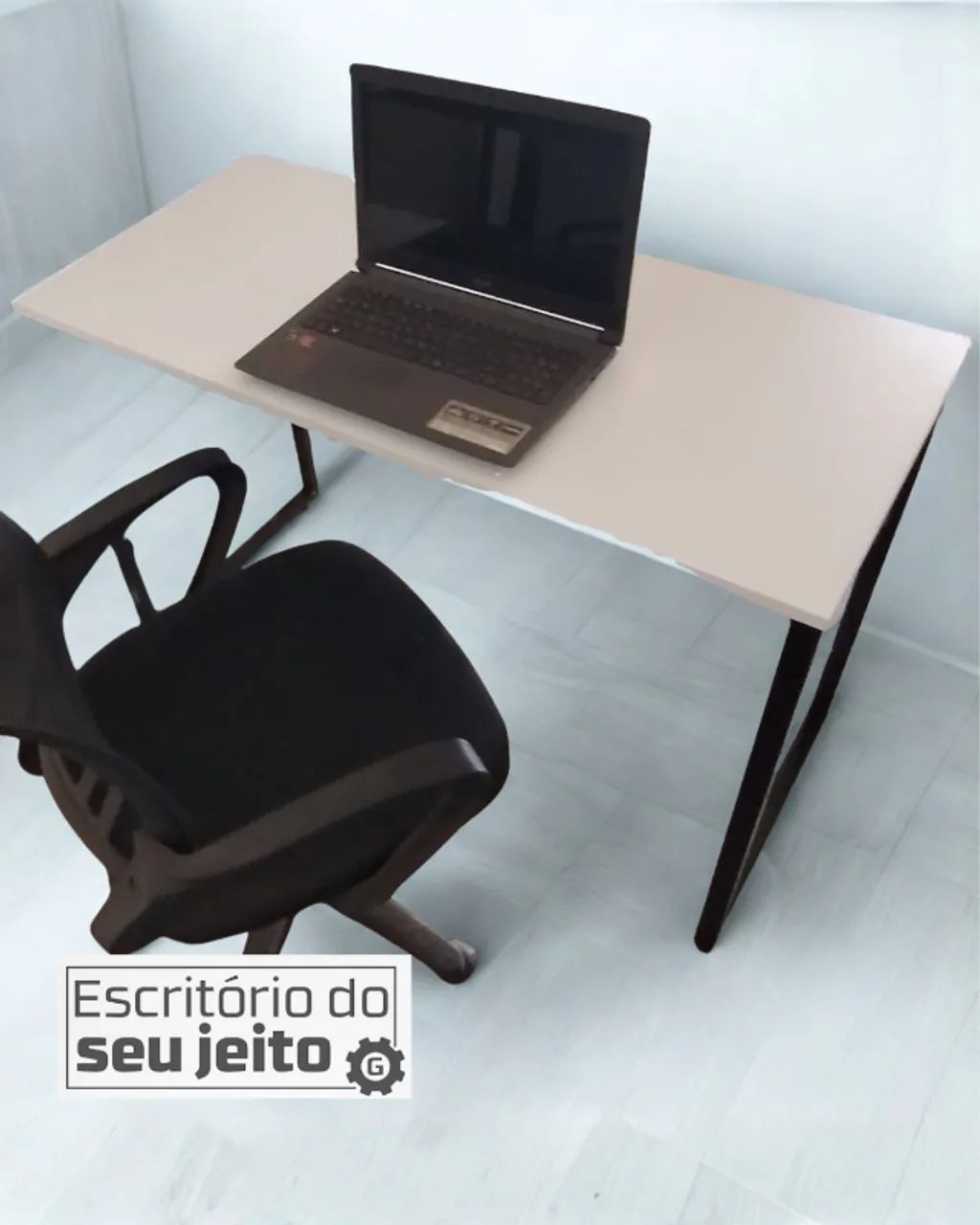 Escrivaninha REFORÇADA NOVA 1,1m Mesa Industrial Multiuso para Computador Notebook Estudo - Foto 3