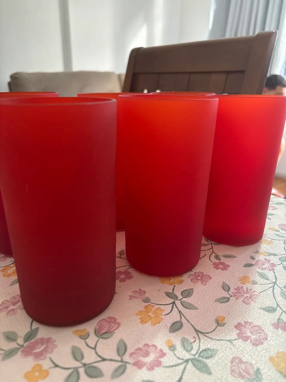 Copos de vidro vermelho - Foto 4