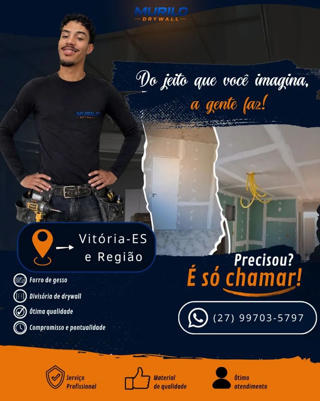 Paredes, Divisórias e forros em drywall