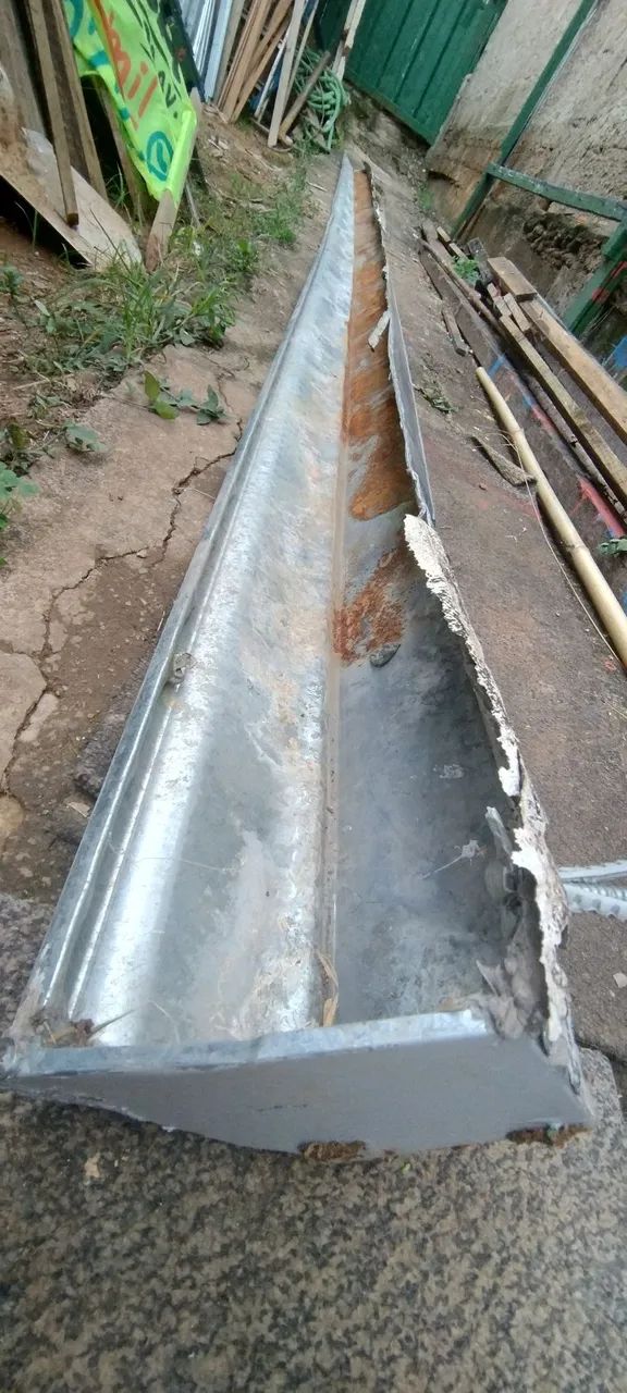 CALHA DE ZINCO 5,30 MTS 