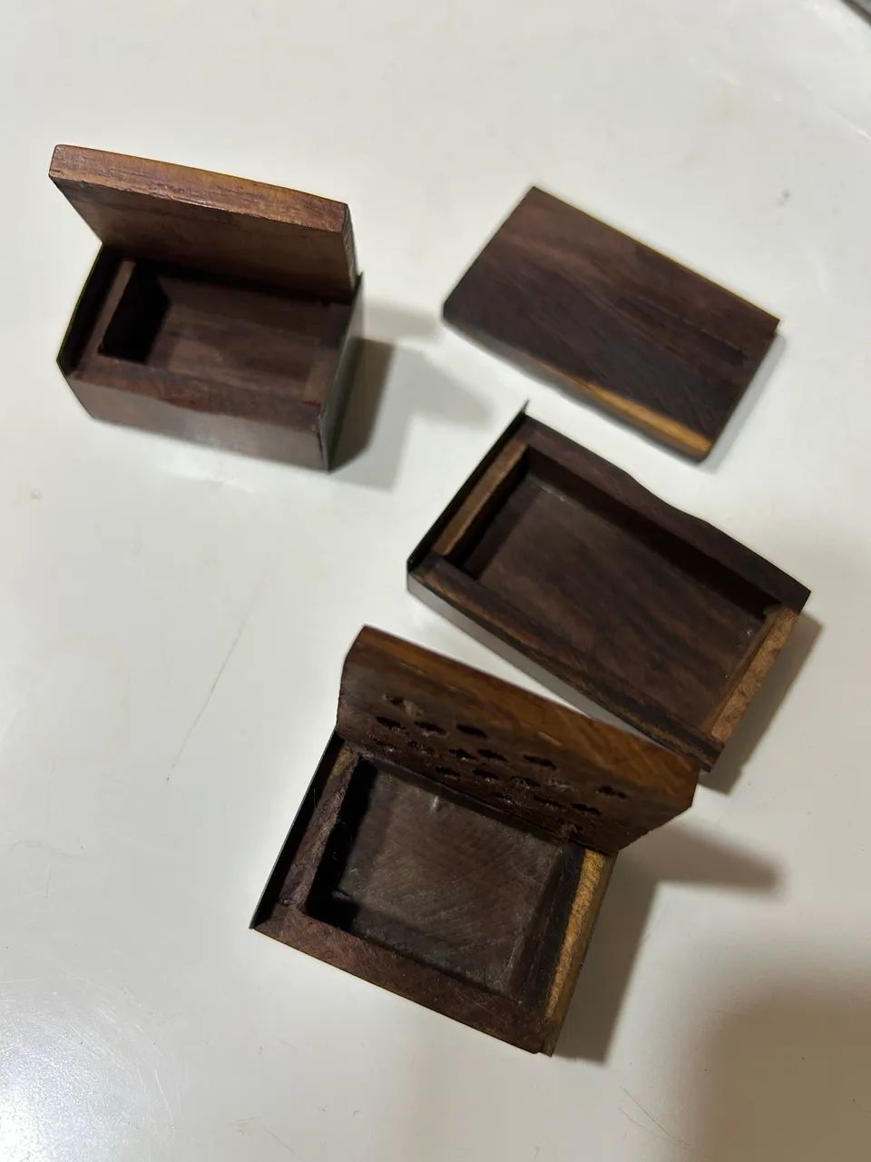 Lote com 3 caixinhas de madeira nobre  - Foto 2