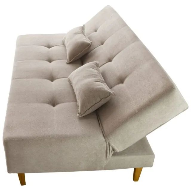 SOFÁ CAMA DALLAS 1,81 M LINHO CINZA. PRONTA ENTREGA. - Foto 2