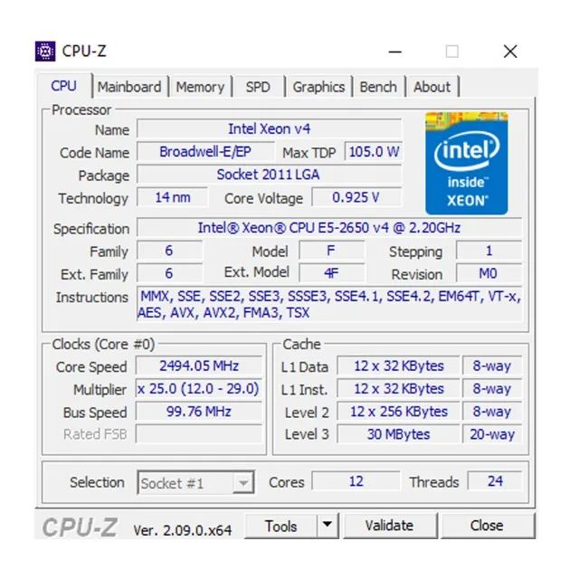 Kit Xeon E5-2650 V4 | 12 Cores 24 Threads | 32GB RAM | Air Cooler
